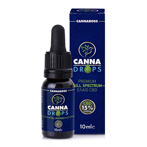 Έλαιο Κάνναβης Canna Drops 15% CBD cbd oil 15% cannaboss